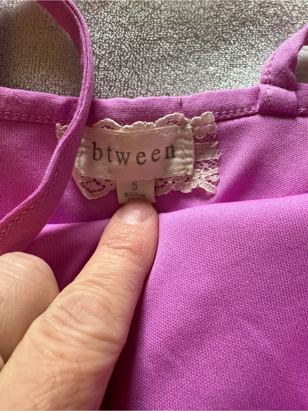 btween Pink Knit Tank Top and Shorts Set Size 5 - Picture 2 of 3